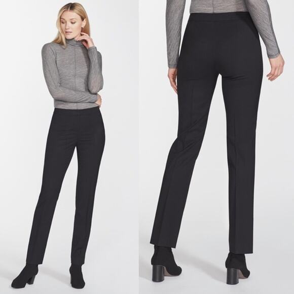 Lafayette 148 New York Wool Barrow Straight Leg Pants Gray Women's Size 2 - Picture 1 of 8